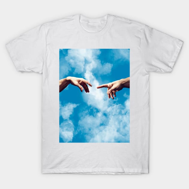 Michelangelo Creation of Adam T-Shirt T-Shirt by DAVID COVID 19 T-Shirt